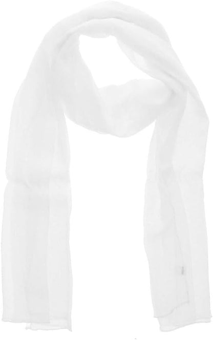 KHIM Ladies Chiffon Scarves Plain Women Neck Scarf Soft Headwrap Headscarf Sheer Wrap 172 X 74 CM